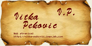 Vitka Peković vizit kartica